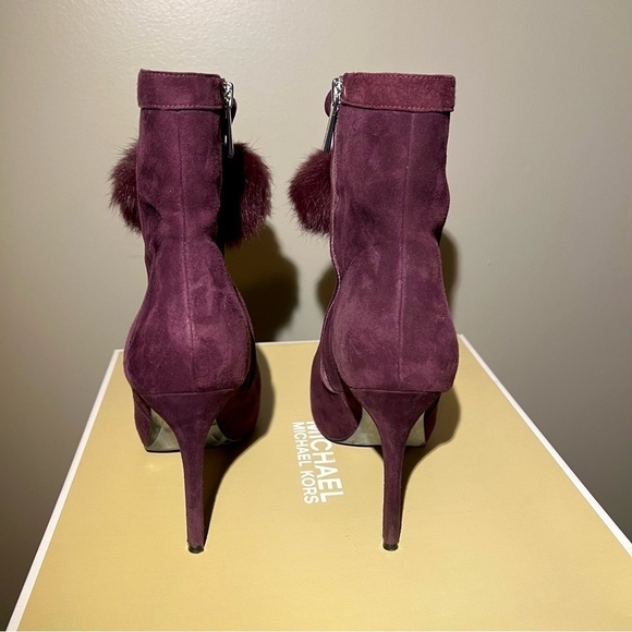Michael Kors suede Remi boot in Damson/purple size 6.5 with stilletto heel EUC!! - Picture 4 of 6